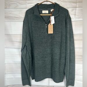 NWT. Weatherproof Vintage Gray Quarter Zip Sweater. Size XL.